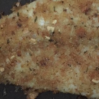 白身魚のナッツチーズパン粉焼き